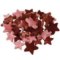 Artikel Deko Sterne beflockt Streudeko Weihnachten Burgund Rotbraun Ø4/5cm 40 St Großhandel