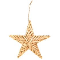 Artikel Deko Rattan Sterne Hängend 19cm 3er Set Weihnachtsdeko