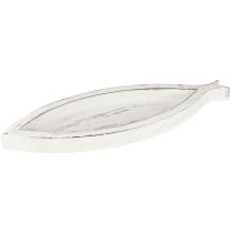 Artikel Deko Tablett Holz Fisch Weiß Natur Set 30/40/50cm für Floristen