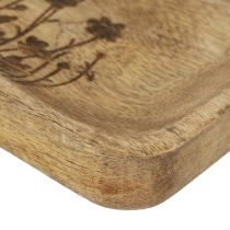 Artikel Deko Tablett Holz Blumenmuster Mangoholz 20x15,5cm vielseitig kombinierbar