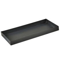 Artikel Deko Tablett Metalltablett Schwarz Grau Gewaschen 30×15cm – Modernes Highlight
