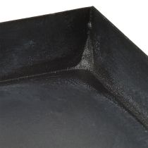 Artikel Deko Tablett Metalltablett Schwarz Grau Gewaschen 30×15cm – Modernes Highlight