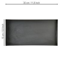 Artikel Deko Tablett Metalltablett Schwarz Grau Gewaschen 30×15cm – Modernes Highlight
