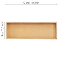 Artikel Deko Tablett Holz Vintage Natur 42x14x3cm 3St - Kreative Tischdeko für Floristen