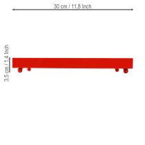 Artikel Deko Tablett rechteckig Rot Metalltablett mit Füßen 30×15cm