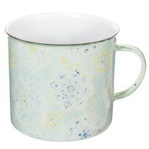 Artikel Deko Tasse Pflanztopf Mandala emailliert Ø13cm H12cm