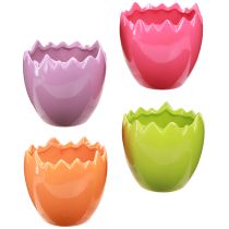 Artikel Deko Übertopf Osterei Bunt Ø11cm Keramik 4er Set Osterdeko