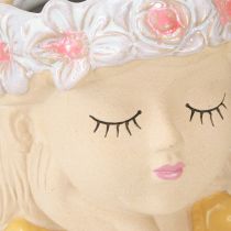 Artikel Deko Vase Keramik Vintage Übertopf Hochwertig Rosa Orange Ø7,5cm H16cm 2St