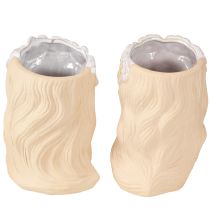 Artikel Deko Vase Keramik Vintage Übertopf Hochwertig Rosa Orange Ø7,5cm H16cm 2St