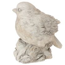 Artikel Deko Spatz Figur aus Steinguss Weiß Waschung für Innen und Außen H12,5cm