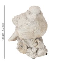 Artikel Deko Spatz Figur aus Steinguss Weiß Waschung für Innen und Außen H12,5cm