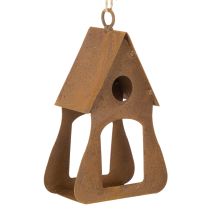 Artikel Deko Vogelhäuschen zum Hängen, Vogelhaus Rost Deko 17,5cm