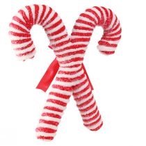 Artikel Deko Zuckerstangen zum Hängen, Weihnachtsbaumschmuck Rotweiß 28cm