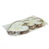 Artikel Deko Anhänger Holz Blume Herz Motiv Blumen 12cm 6 St