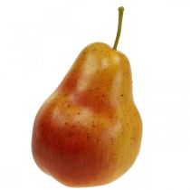 Deko Birne Gelb Rot, Deko Obst, Lebensmittelattrappe 12,5cm