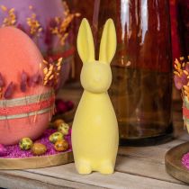 Deko Hase Deko-Osterhase Beflockt Hellgelb H29,5cm 2St