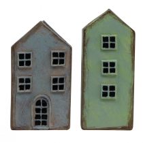 Artikel Deko Häuser Tischdeko Vintage Übertopf H12,5cm – 19cm 4er-Set