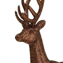 Artikel Deko Hirsch Rentier Kupfer Dekofigur Glitter H37cm