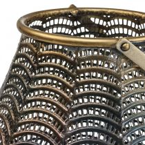 Deko Laterne Windlicht Kerzenhalter Metall Ø26cm H40,5cm