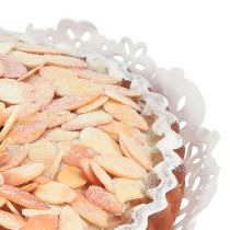 Artikel Attrappe Deko Mandeltorte für Schaufenster & Bäckerei, Täuschend Echt, Kuchen Fake, 19cm