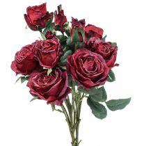 Deko Rosen Rot Künstliche Rosen Seidenblumen 50cm 3St