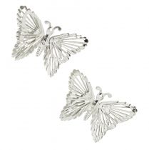 Deko Schmetterlinge Metall Hängedeko Silber 5cm 30St