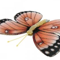 Deko Schmetterlinge mit Clip B4,5–11,5cm 10St Braun Orange