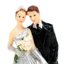 Deko Silberhochzeitspaar 10cm