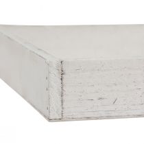Artikel Deko Tablett quadratisch Holztablett Weiß 20×20×3,5cm