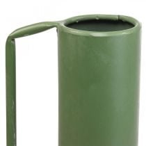 Deko Vase Metall Grün Henkel Dekokanne 14cm H28,5cm