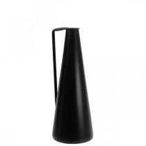 Artikel Deko Vase Metall Schwarz Dekokanne konisch 15x14,5x38cm