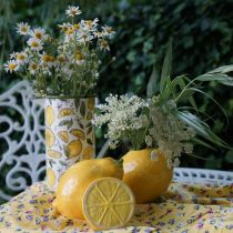 Deko Zitrone Keramik Sommerdeko Tischdeko 11cm