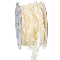 Artikel Dekoband Creme Herzen Perlen Hochzeitsdeko 10mm 5m