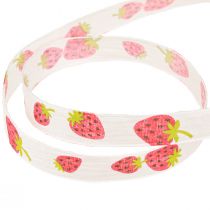 Artikel Dekoband mit Erdbeeren Stoffband 15mm x 20m Frühling Sommer Deko
