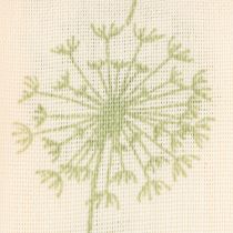 Artikel Dekoband Creme mit Pusteblumenmuster 40mm Breite 15m Länge zum Basteln und Dekorieren