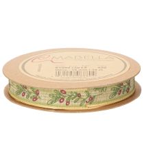 Artikel Geschenkband mit Olivenzweig-Motiv 1,5 cm breit 15 m lang für dekorative Ideen