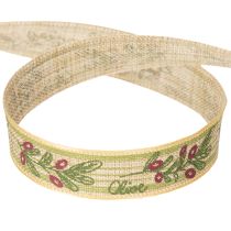 Artikel Geschenkband mit Olivenzweig-Motiv 1,5 cm breit 15 m lang für dekorative Ideen