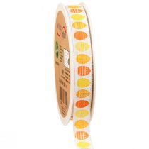 Artikel Dekoband Ostern nachhaltig Band Ostereier Orange 15mm 18m umweltfreundlich