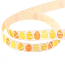 Artikel Dekoband Ostern nachhaltig Band Ostereier Orange 15mm 18m umweltfreundlich