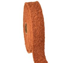 Artikel Dekoband Rotbraun Wolloptik 40mm x 8m Stoffband für Event-Dekoration