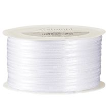 Artikel Dekoband Satinband Weiß Doppelsatinband 3mm 50m Hochzeitsdeko Geschenkband