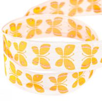 Artikel Dekoband Schmetterlinge Orange Drahtkante 25mm 18m Blumendeko Schleifenband