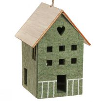 Artikel Filz Deko Haus Grün Natur - Charmante Dekohänger Set 4tlg Weihnachtsdeko Baumschmuck