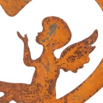Artikel Dekohänger Metall Edelrost Deko Herz Engel Ø15cm 6St