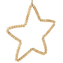 Artikel Dekohänger Weihnachten Holzperlen Herz Stern Baum H20cm 3St