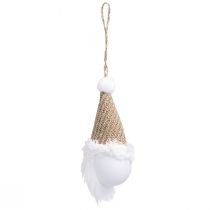 Artikel Deko-Hänge-Wichtel Weiß Braun Skandi-Charme 11cm 3er-Set für Floristen