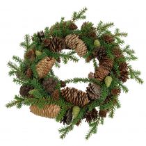 Dekokranz Tanne mit Zapfen Grün Ø25cm