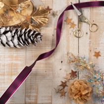 Artikel Geschenkband Taft 15mm x 50m Berry für floristische Dekoration