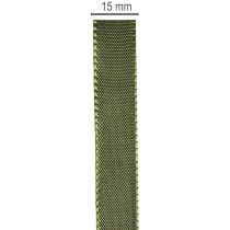 Artikel Taftband mit Webkante 15mm x 50m Moosgrün für Dekoration und Floristik