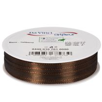 Artikel Dekoband Taft 10 mm 50 m Schokoladenbraun aus Polyester für Geschenkverpackung und Dekoration